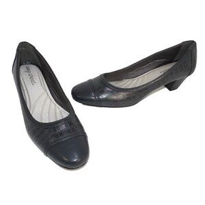 EASY STREET dark gray 2" heel pumps, shoes man made materials women's size 8 M